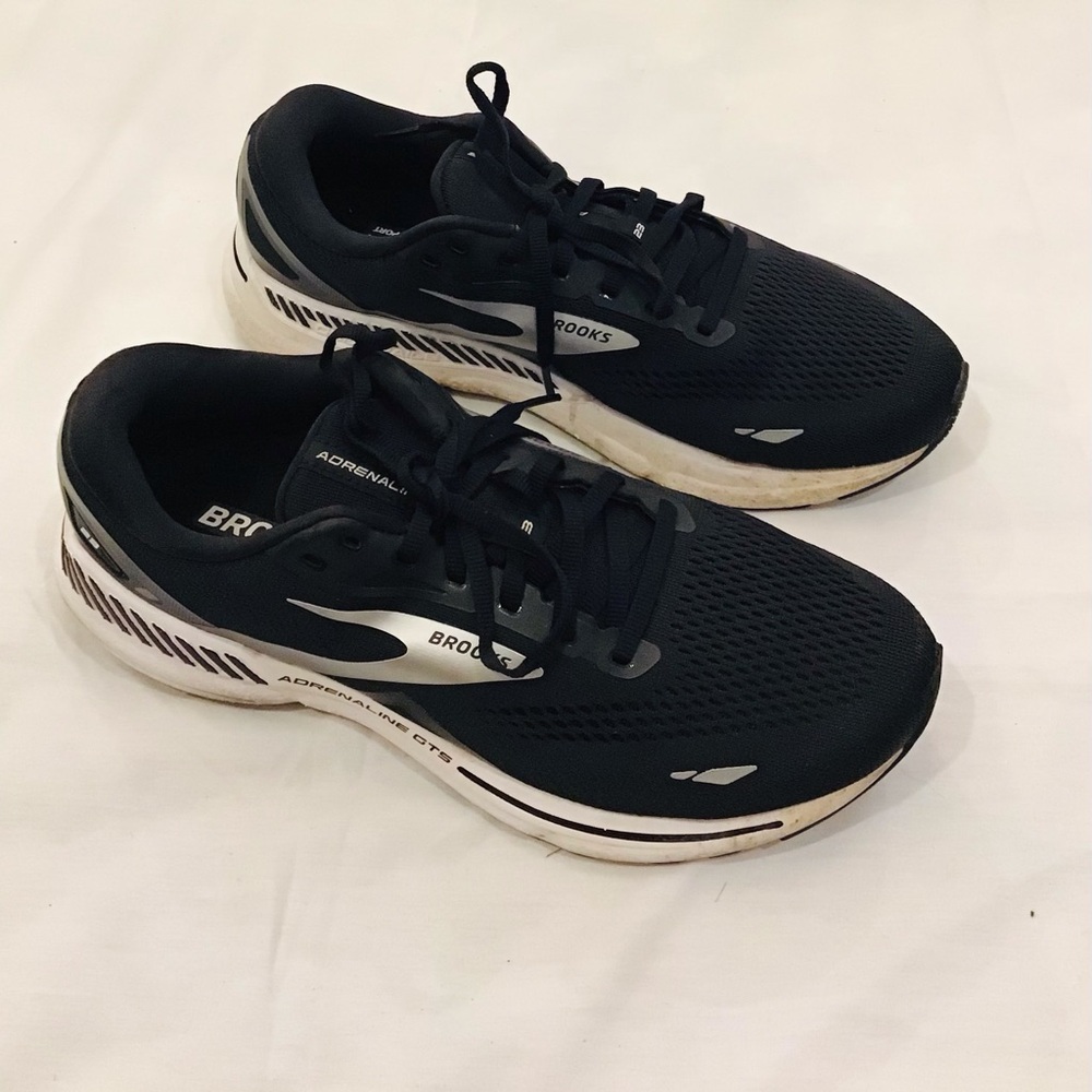 Brooks Men's Athletic Running Shoes - Black with White Accents